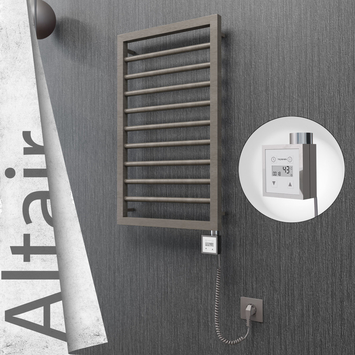 Radiva - Altair Elektrikli Paslanmaz Çelik Havlupan 400x760 Satin Polisaj (KTX3 Termostat) 200W Spiral Kablolu