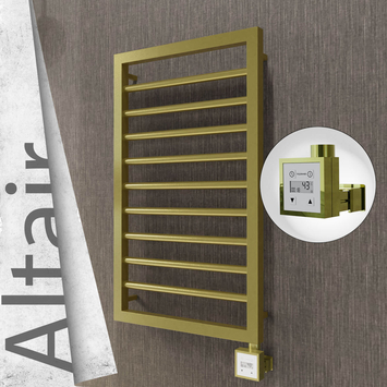 Radiva - Altair Elektrikli Paslanmaz Çelik Havlupan 400x760 Satine Altın (KTX3 Termostat) 200W
