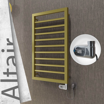 Radiva - Altair Elektrikli Paslanmaz Çelik Havlupan 400x760 Satine Altın (Thesis Termostat) 200W
