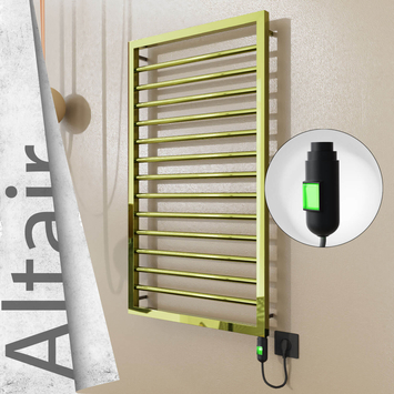 Radiva - Altair Elektrikli Paslanmaz Çelik Havlupan 500x1040 Altın (On/Off Düğmeli) 300W