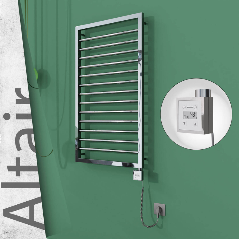 ALTAIR Elektrikli Paslanmaz Çelik Havlupan 500x1040 Ayna Polisaj (KTX3 Termostat) 300W Spiral Kablolu