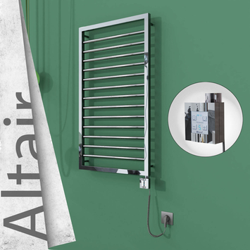 Radiva - Altair Elektrikli Paslanmaz Çelik Havlupan 500x1040 Ayna Polisaj (KTX4 Termostat) 300W Spiral Kablolu