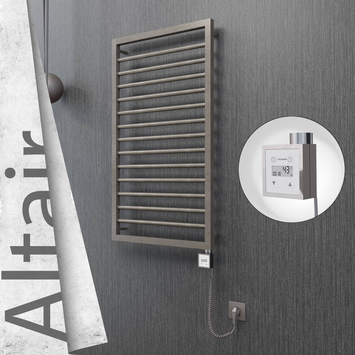 Radiva - Altair Elektrikli Paslanmaz Çelik Havlupan 500x1040 Satin Polisaj (KTX3 Termostat) 300W Spiral Kablolu