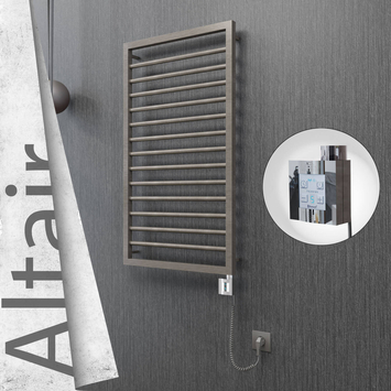 Radiva - Altair Elektrikli Paslanmaz Çelik Havlupan 500x1040 Satin Polisaj (KTX4 Termostat) 300W Spiral Kablolu