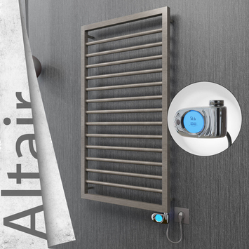 Radiva - Altair Elektrikli Paslanmaz Çelik Havlupan 500x1040 Satin Polisaj (Musa Termostat) 300W