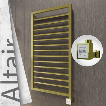 Radiva - Altair Elektrikli Paslanmaz Çelik Havlupan 500x1040 Satine Altın (KTX3 Termostat) 300W