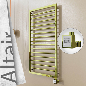 Radiva - Altair Elektrikli Paslanmaz Çelik Havlupan 500x1180 Altın (KTX3 Termostat) 300W