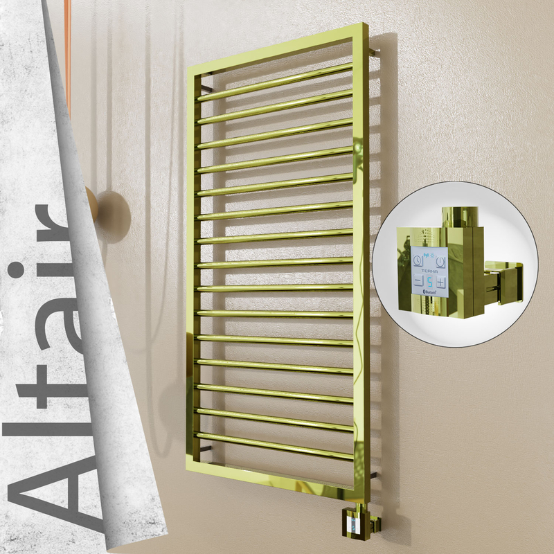ALTAIR Elektrikli Paslanmaz Çelik Havlupan 500x1180 Altın (KTX4 Termostat) 300W