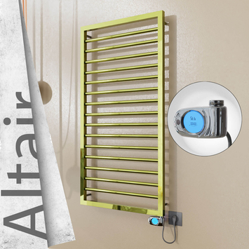 Radiva - Altair Elektrikli Paslanmaz Çelik Havlupan 500x1180 Altın (Musa Termostat) 300W