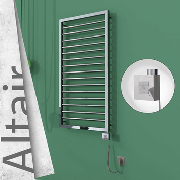 Radiva - Altair Elektrikli Paslanmaz Çelik Havlupan 500x1180 Ayna Polisaj (KTX1 Termostat) 300W Spiral Kablolu