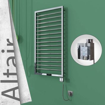 Radiva - Altair Elektrikli Paslanmaz Çelik Havlupan 500x1180 Ayna Polisaj (KTX4 Termostat) 300W Spiral Kablolu