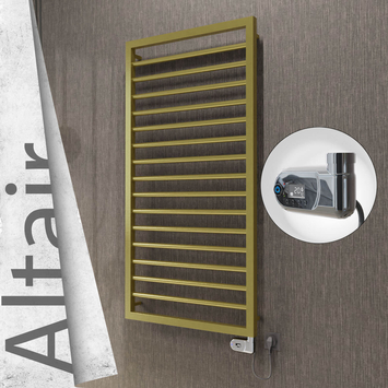 Radiva - Altair Elektrikli Paslanmaz Çelik Havlupan 500x1180 Satine Altın (Thesis Termostat) 300W