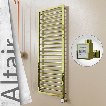 Radiva - Altair Elektrikli Paslanmaz Çelik Havlupan 500x1600 Altın (KTX3 Termostat) 600W