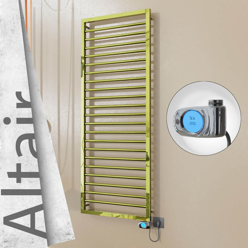 ALTAIR Elektrikli Paslanmaz Çelik Havlupan 500x1600 Altın (Musa Termostat) 600W