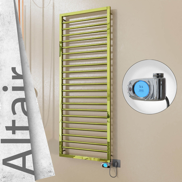 Radiva - Altair Elektrikli Paslanmaz Çelik Havlupan 500x1600 Altın (Musa Termostat) 600W