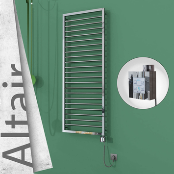 Radiva - Altair Elektrikli Paslanmaz Çelik Havlupan 500x1600 Ayna Polisaj (KTX4 Termostat) 600W Spiral Kablolu