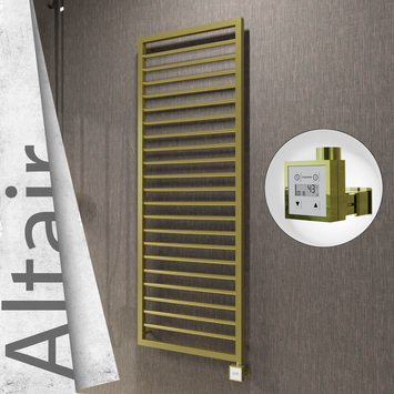 Radiva - Altair Elektrikli Paslanmaz Çelik Havlupan 500x1600 Satine Altın (KTX3 Termostat) 600W