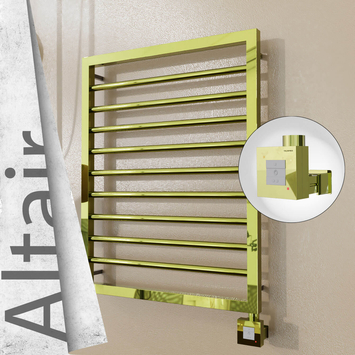 Radiva - Altair Elektrikli Paslanmaz Çelik Havlupan 500x760 Altın (KTX1 Termostat) 200W