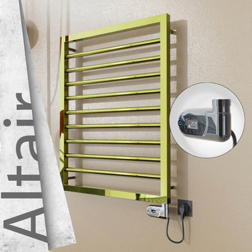 Radiva - Altair Elektrikli Paslanmaz Çelik Havlupan 500x760 Altın (Thesis Termostat) 200W