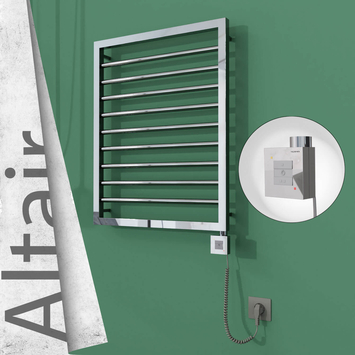 Radiva - Altair Elektrikli Paslanmaz Çelik Havlupan 500x760 Ayna Polisaj (KTX1 Termostat) 200W Spiral Kablolu