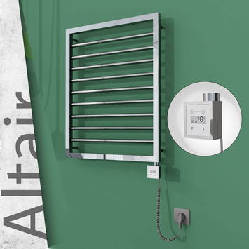 Radiva - Altair Elektrikli Paslanmaz Çelik Havlupan 500x760 Ayna Polisaj (KTX3 Termostat) 200W Spiral Kablolu