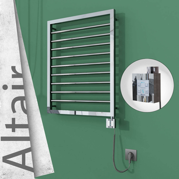 Radiva - Altair Elektrikli Paslanmaz Çelik Havlupan 500x760 Ayna Polisaj (KTX4 Termostat) 200W Spiral Kablolu