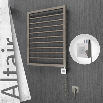 Radiva - Altair Elektrikli Paslanmaz Çelik Havlupan 500x760 Satin Polisaj (KTX1 Termostat) 200W Spiral Kablolu