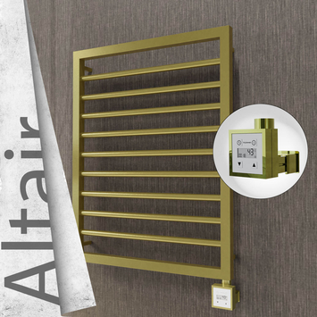 Radiva - Altair Elektrikli Paslanmaz Çelik Havlupan 500x760 Satine Altın (KTX3 Termostat) 200W