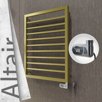 Radiva - Altair Elektrikli Paslanmaz Çelik Havlupan 500x760 Satine Altın (Thesis Termostat) 200W