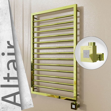 Radiva - Altair Elektrikli Paslanmaz Çelik Havlupan 600x1040 Altın (KTX1 Termostat) 300W