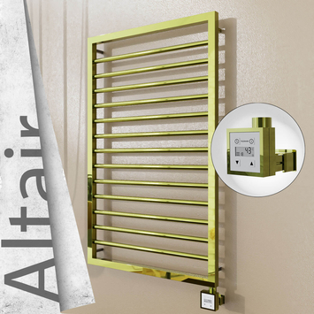 Radiva - Altair Elektrikli Paslanmaz Çelik Havlupan 600x1040 Altın (KTX3 Termostat) 300W
