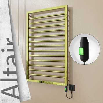 Radiva - Altair Elektrikli Paslanmaz Çelik Havlupan 600x1040 Altın (On/Off Düğmeli) 300W