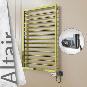 Radiva - Altair Elektrikli Paslanmaz Çelik Havlupan 600x1040 Altın (Thesis Termostat) 300W