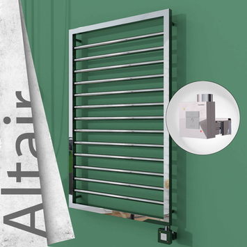 Radiva - Altair Elektrikli Paslanmaz Çelik Havlupan 600x1040 Ayna Polisaj (KTX1 Termostat) 300W