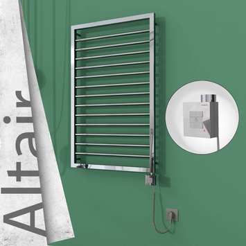 Radiva - Altair Elektrikli Paslanmaz Çelik Havlupan 600x1040 Ayna Polisaj (KTX1 Termostat) 300W Spiral Kablolu