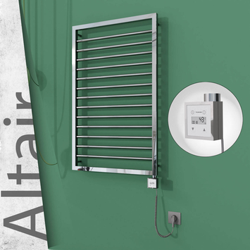 Radiva - Altair Elektrikli Paslanmaz Çelik Havlupan 600x1040 Ayna Polisaj (KTX3 Termostat) 300W Spiral Kablolu