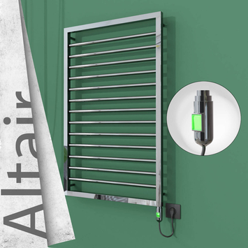 Radiva - Altair Elektrikli Paslanmaz Çelik Havlupan 600x1040 Ayna Polisaj (On/Off Düğmeli) 300W
