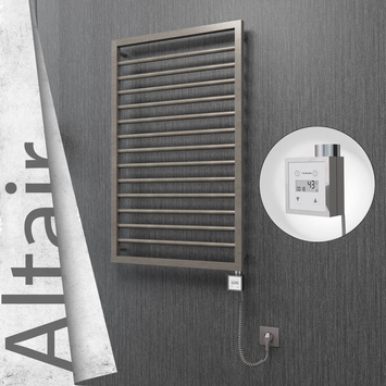 Radiva - Altair Elektrikli Paslanmaz Çelik Havlupan 600x1040 Satin Polisaj (KTX3 Termostat) 300W Spiral Kablolu