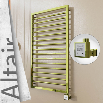 Radiva - Altair Elektrikli Paslanmaz Çelik Havlupan 600x1180 Altın (KTX3 Termostat) 300W