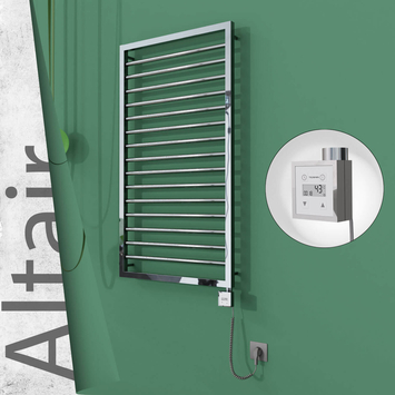 Radiva - Altair Elektrikli Paslanmaz Çelik Havlupan 600x1180 Ayna Polisaj (KTX3 Termostat) 300W Spiral Kablolu