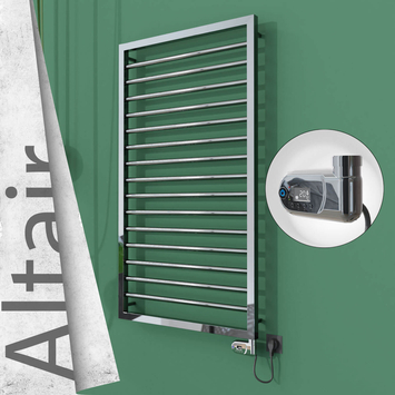 Radiva - Altair Elektrikli Paslanmaz Çelik Havlupan 600x1180 Ayna Polisaj (Thesis Termostat) 300W