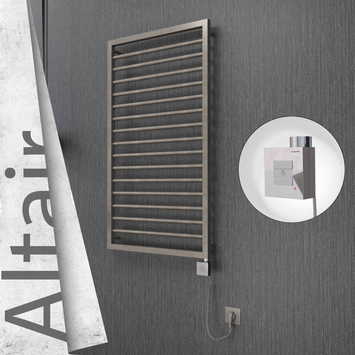 Radiva - Altair Elektrikli Paslanmaz Çelik Havlupan 600x1180 Satin Polisaj (KTX1 Termostat) 300W Spiral Kablolu