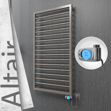 Radiva - Altair Elektrikli Paslanmaz Çelik Havlupan 600x1180 Satin Polisaj (Musa Termostat) 300W
