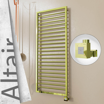 Radiva - Altair Elektrikli Paslanmaz Çelik Havlupan 600x1600 Altın (KTX1 Termostat) 600W
