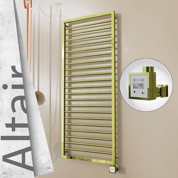 Radiva - Altair Elektrikli Paslanmaz Çelik Havlupan 600x1600 Altın (KTX3 Termostat) 600W