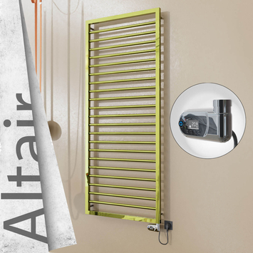 Radiva - Altair Elektrikli Paslanmaz Çelik Havlupan 600x1600 Altın (Thesis Termostat) 600W