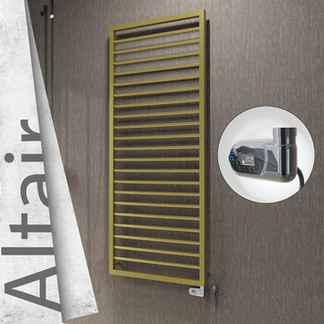 Radiva - Altair Elektrikli Paslanmaz Çelik Havlupan 600x1600 Satine Altın (Thesis Termostat) 600W