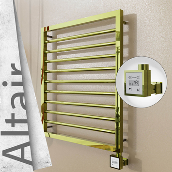 Radiva - Altair Elektrikli Paslanmaz Çelik Havlupan 600x760 Altın (KTX3 Termostat) 300W