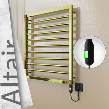Radiva - Altair Elektrikli Paslanmaz Çelik Havlupan 600x760 Altın (On/Off Düğmeli) 300W