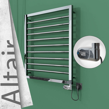 Radiva - Altair Elektrikli Paslanmaz Çelik Havlupan 600x760 Ayna Polisaj (Thesis Termostat) 300W